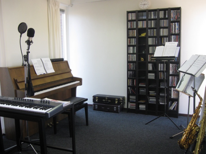 Piano in de studio